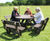 Round Picnic Table with Backrests - recycled plastic outdoor seating 5