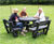 Round Picnic Table with Backrests - recycled plastic outdoor seating 0