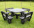 Square Picnic Table With Backrests - recycled plastic outdoor seating 7