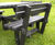 Square Picnic Table With Backrests - recycled plastic outdoor seating 8