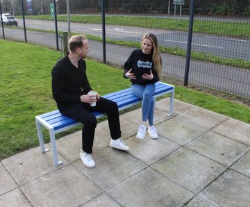100% Recycled Plastic Knighton Backless Bench