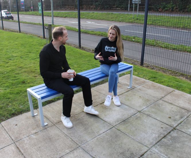 100% Recycled Plastic Knighton Backless Bench