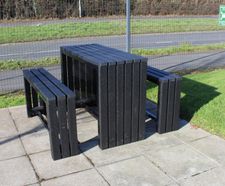 100% Recycled Plastic Premium High Bistro Table And Benches Sets