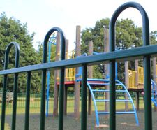 Anti-trap bow-top RoSPA approved - play area fencing