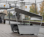 Bicycle Shelter Atria - steel outdoor bike storage with roof and sides