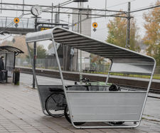 Bicycle Shelter Atria - steel outdoor bike storage with roof and sides
