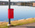 Litter Bin Rosen - black steel outdoor wall and post mount bin 3