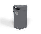 Rosenlund Recycle Bin - grey outdoor plastic recycling waste container - on this page