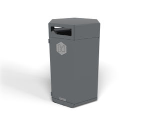 Rosenlund Recycle Bin - grey outdoor plastic recycling waste container