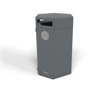 Rosenlund Recycle Bin - grey outdoor plastic recycling waste container