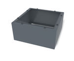 Square Extension Module - grey steel planter, seating or table platform