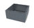 Square Extension Module - grey steel planter, seating or table platform 0