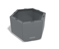 Rosenlund modular steel planter - hexagonal