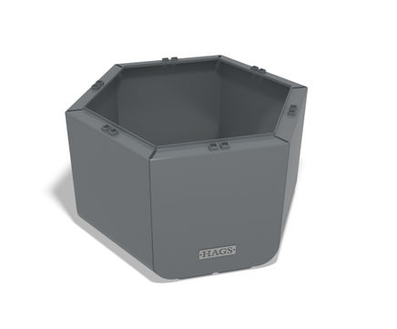 Rosenlund modular steel planter - hexagonal
