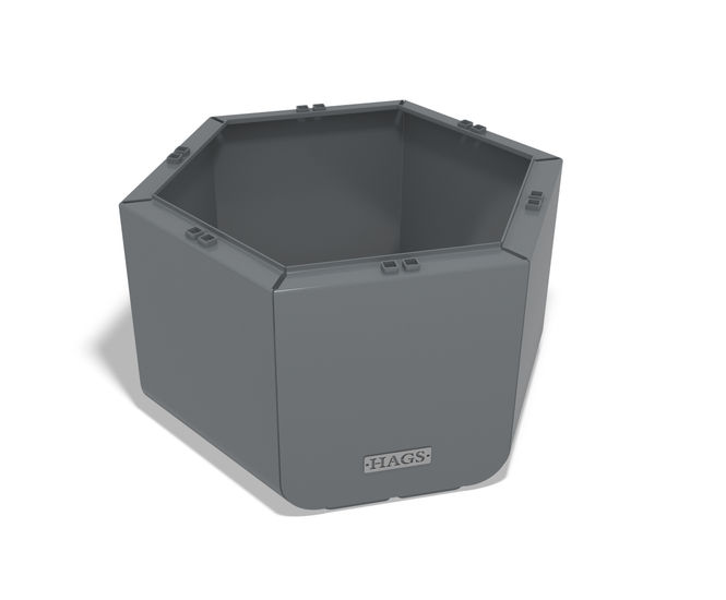 Rosenlund modular steel planter - hexagonal