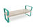 Rosenlund Bench - outdoor metal and wood park seating with arms 2