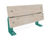 Rosenlund Backrest - pine and green metal bench backrest retrofit 1