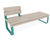 Rosenlund Backrest - pine and green metal bench backrest retrofit 2