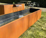 Freestanding waterfall garden water feature