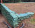 Topsoil-filled bagwork used to created retaining wall in garden 2