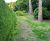 Topsoil-filled bagwork used to created retaining wall in garden 7