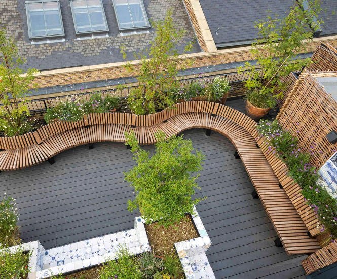 RailRoad seating range for rooftop of The Conduit, London