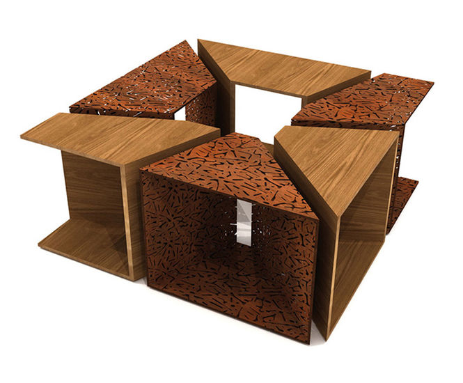Alcorque rectangular seat by LAB23