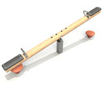 Timber seesaw - 2 users