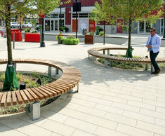 Solid Curved Benches