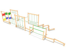 Linked Trail 6 timber-framed fitness equipment
