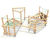 Clamber Stack Zio timber climbing frame with net 1