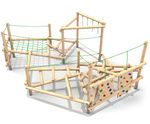 Clamber Stack Zio timber climbing frame with net