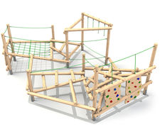 Clamber Stack Zio timber climbing frame with net