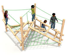 Clamber Stack Mezzo timber climbing frame