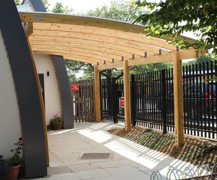 Graceful Entrance Canopy installed in Buckinghamshire