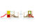 Clamber Stack Midi climbing frame with deck and slides 4