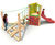 Clamber Stack Midi climbing frame with deck and slides 0