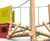 Clamber Stack Midi climbing frame with deck and slides 1