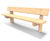 Timber bench - 2000mm-long 2
