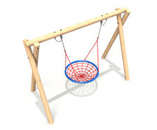 Timber-framed basket swing (2.4m)