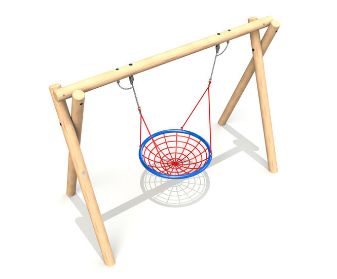 Timber-framed basket swing (2.4m)