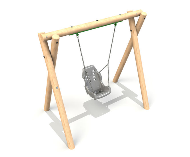 Timber-framed inclusive swing (2.4m)