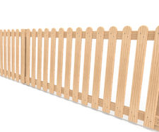 Timber picket play fencing (1 or 1.2m high)