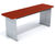 Birka park table - steel and teak outdoor freestanding park table 3