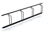 Dorado Bicycle Rack - black steel wall-mounted adjustable bike holder