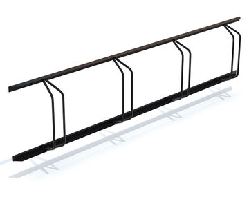 Dorado Bicycle Rack - black steel wall-mounted adjustable bike holder