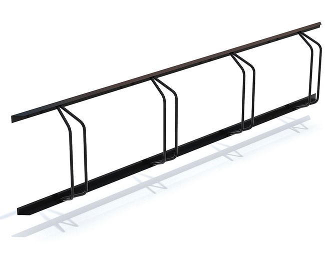 Dorado Bicycle Rack - black steel wall-mounted adjustable bike holder