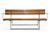 Ekeby Park Bench - bark brown metal outdoor seating with backrest 3