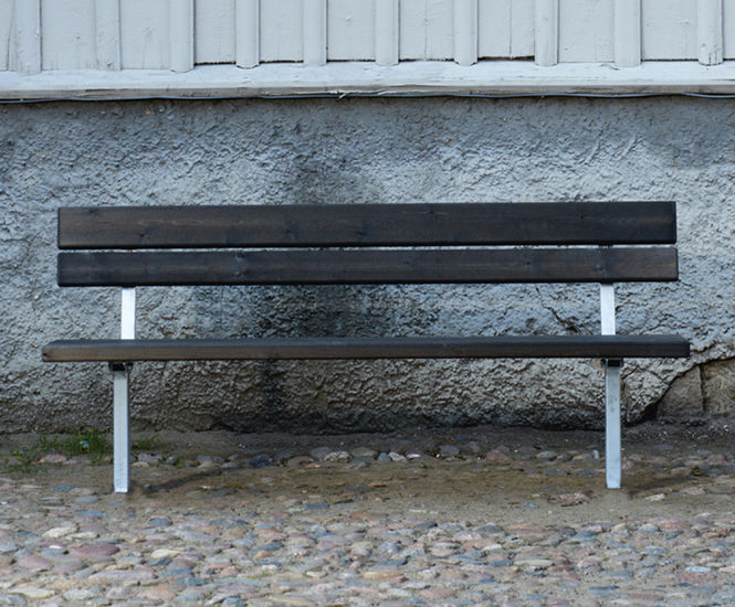 Ekeby Park Bench - recycled plastic outdoor bench with backrest