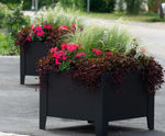 Flox, Low and high - contemporary steel square planters